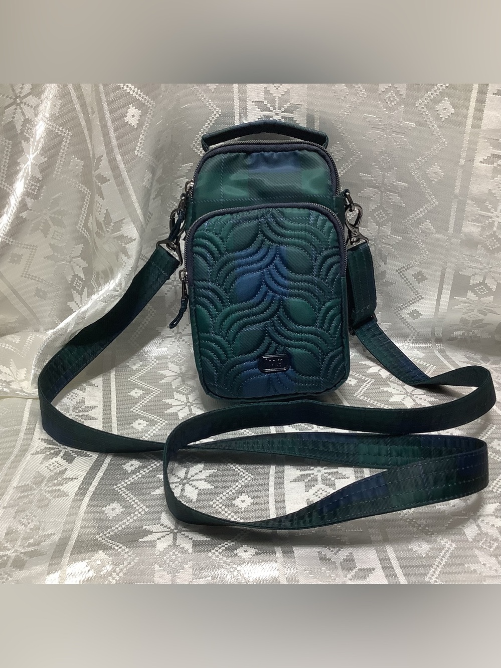 Lug Skeeter Convertible Belt Crossbody Bag Green Blue